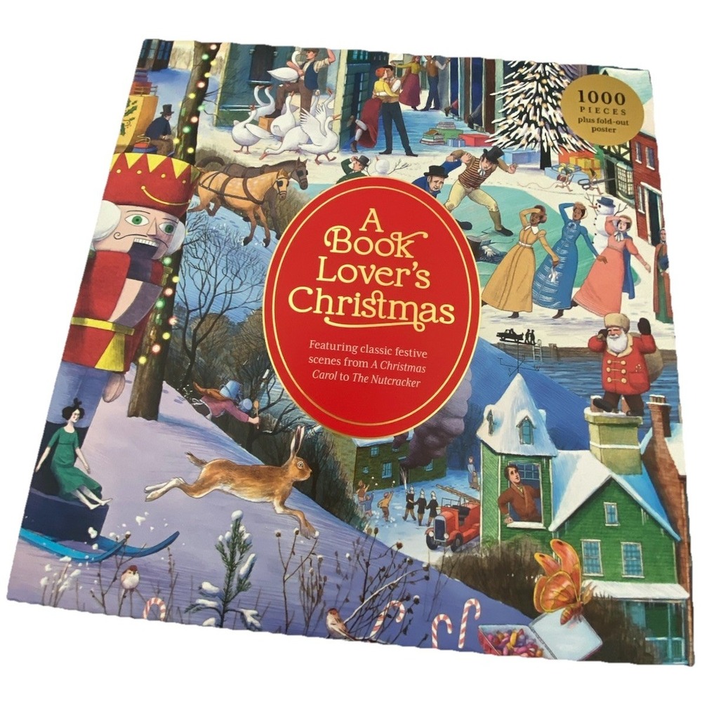 A Book Lover's Christmas 1000 Piece Puzzle: A 1000-Piece Jigsaw Puzzle (Hardback